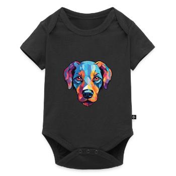 Perro De Presa Mallorquin Race De Chien Aquarelle - Body à manches courtes Premium Bébé - noir - Devant