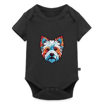West Highland Terrier Dog Breed Watercolor Glass - Baby Premium short-sleeve bodysuit - black - Front
