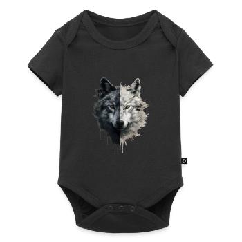 Loup - Body à manches courtes Premium Bébé - noir - Devant