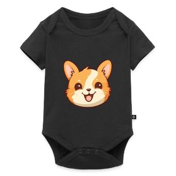 Illustration aquarelle de dessin animé de chat de Chypre - Body à manches courtes Premium Bébé - noir - Devant