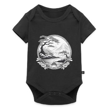 Framed Japanese Landscape - Baby Premium short-sleeve bodysuit - black - Front