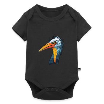 Cormoran coloré aquarelle Animal Illustration - Body à manches courtes Premium Bébé - noir - Devant