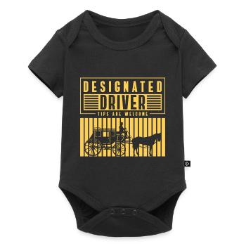 Travail de cocher de calèche - Body à manches courtes Premium Bébé - noir - Devant