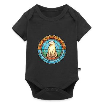 Seal Colorful Watercolor Animal Pet Illustration - Baby Premium short-sleeve bodysuit - black - Front