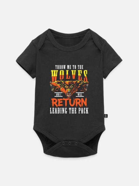 Wolf Wild Wolfpack - Baby Premium Kurzarmbody - Schwarz
