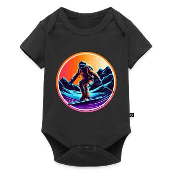 Snowboard ou ski puis après-ski - Body à manches courtes Premium Bébé - noir - Devant