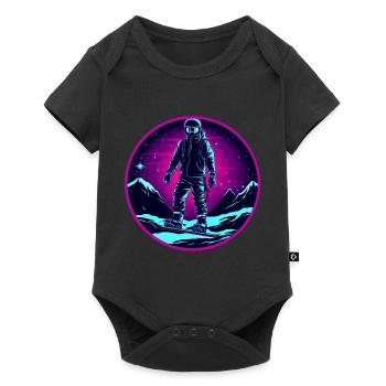 Snowboard ou ski puis après-ski - Body à manches courtes Premium Bébé - noir - Devant