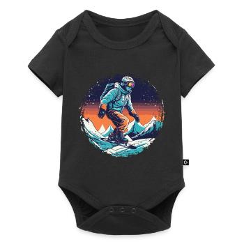 Snowboarding or skiing and then après ski - Baby Premium short-sleeve bodysuit - black - Front