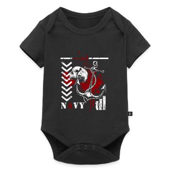 Tatouage Crâne Horreur Mythique - Body à manches courtes Premium Bébé - noir - Devant