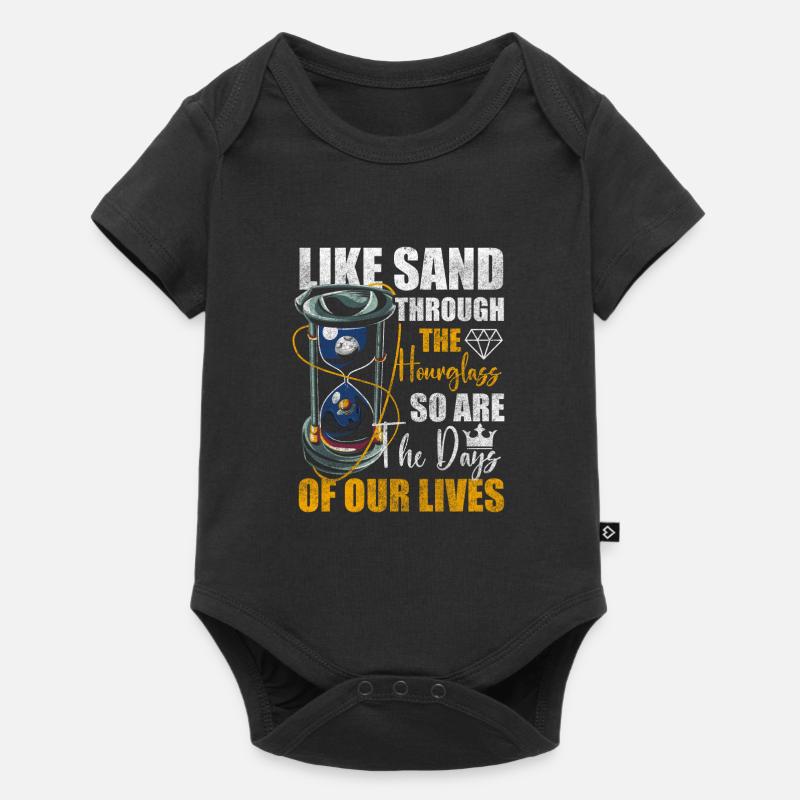 Sablier de sable - Body à manches courtes Premium Bébé - noir