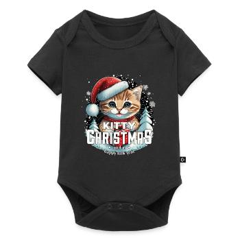 Chat de Noël - Kitty Noël - Body à manches courtes Premium Bébé - noir - Devant