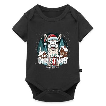 Christmas Llama - llamazing Christmas - Baby Premium short-sleeve bodysuit - black - Front