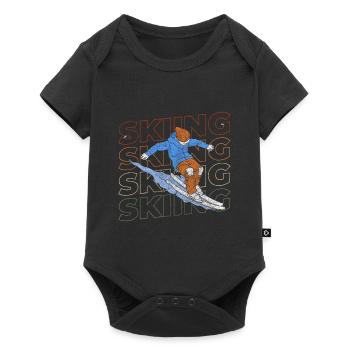 Snowboard Sport Ski alpin Vacances - Body à manches courtes Premium Bébé - noir - Devant