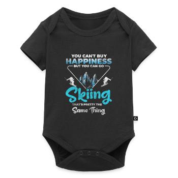 Snowboarding Slope Winter Winter Sports - Baby Premium short-sleeve bodysuit - black - Front