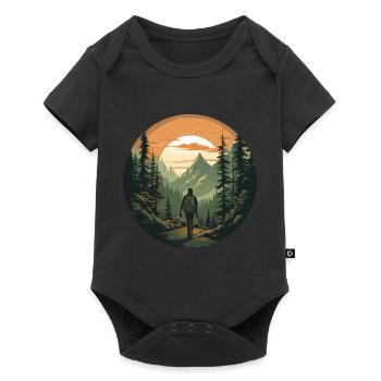 Forest Nature Trekking Adventure - Baby Premium short-sleeve bodysuit - black - Front