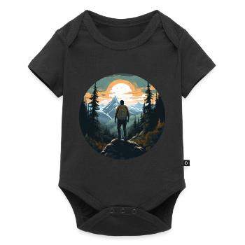 Forest Nature Trekking Adventure - Baby Premium short-sleeve bodysuit - black - Front