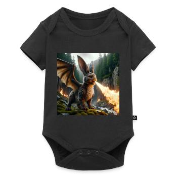 Dragon lapin cracheur de feu #13 - Body à manches courtes Premium Bébé - noir - Devant