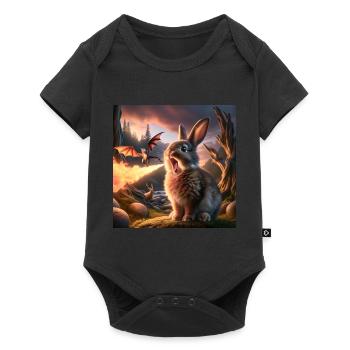 Fire Breathing Bunny Dragon #26 - Baby Premium short-sleeve bodysuit - black - Front