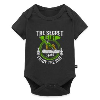 Snowboarder Board Tailgrab Jump - Baby Premium short-sleeve bodysuit - black - Front