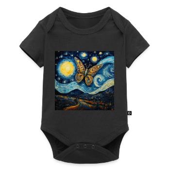 Moth, Van Gogh, Starry Night, Animal - Baby Premium short-sleeve bodysuit - black - Front