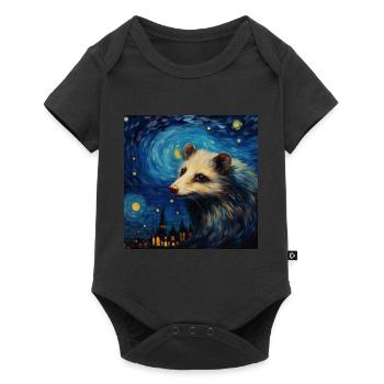 Opossum, Van Gogh, Starry Night, Animal - Baby Premium short-sleeve bodysuit - black - Front