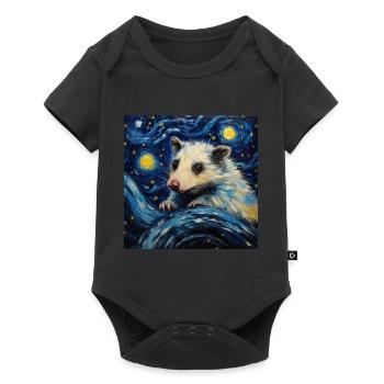 Opossum, Van Gogh, Starry Night, Animal - Baby Premium short-sleeve bodysuit - black - Front