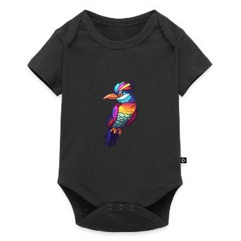 Pic Aquarelle Colorée Dessin Animé Kawaii Anim - Body à manches courtes Premium Bébé - noir - Devant