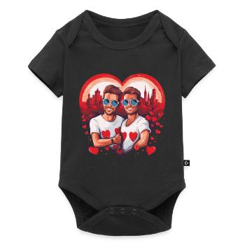 LGBT Gay Valentine's Day Idea for Gays - Baby Premium short-sleeve bodysuit - black - Front