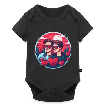 LGBT Gay Valentine's Day Idea for Gays - Baby Premium short-sleeve bodysuit - black - Front
