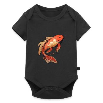 Koi Fish Japanese Carp Pond - Body à manches courtes Premium Bébé - noir - Devant
