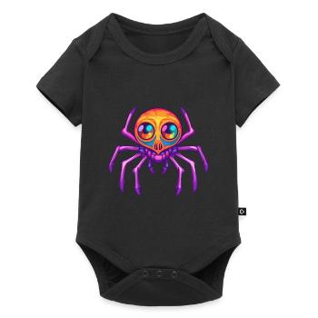 Araignée Aquarelle Colorée Dessin Animé Kawaii Animal - Body à manches courtes Premium Bébé - noir - Devant