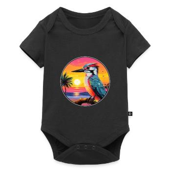 Pic Aquarelle Colorée Dessin Animé Kawaii Pet - Body à manches courtes Premium Bébé - noir - Devant