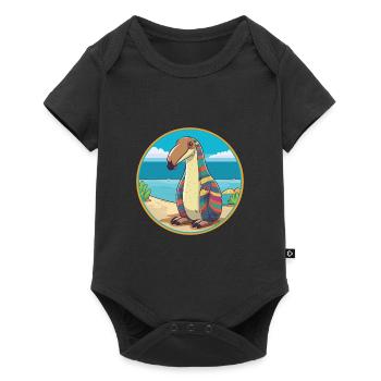 Anteater Watercolor Cartoon Kawaii Clipart Animal - Baby Premium short-sleeve bodysuit - black - Front