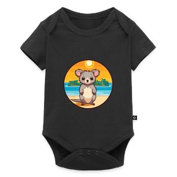 Aye Aye Aquarell Cartoon Kawaii Clipart Tier - Baby Premium Kurzarmbody - Schwarz - Vorne
