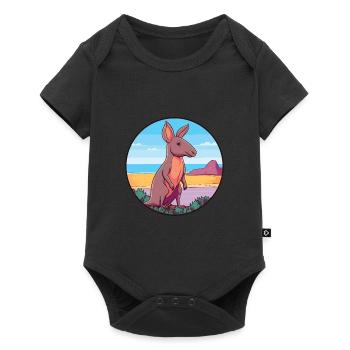 Aardvark Watercolor Cartoon Kawaii Clipart Animal - Baby Premium short-sleeve bodysuit - black - Front