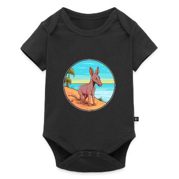 Aardvark Watercolor Cartoon Kawaii Clipart Animal - Baby Premium short-sleeve bodysuit - black - Front