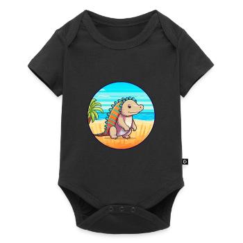 Armadillo Watercolor Cartoon Kawaii Clipart Animal - Baby Premium short-sleeve bodysuit - black - Front