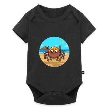 araignée aquarelle dessin animé Kawaii Clipart Animal - Body à manches courtes Premium Bébé - noir - Devant