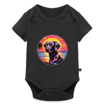 Black Forest Hound Dog Breed Colorful Cartoon Wate - Baby Premium short-sleeve bodysuit - black - Front