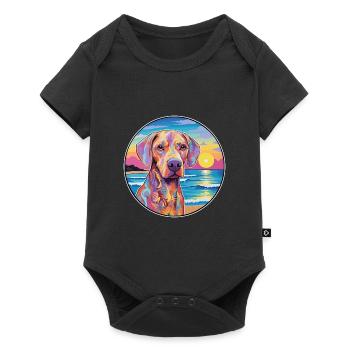 Braque Saint Germain Hunderasse Bunte Karikatur Wa - Baby Premium Kurzarmbody - Schwarz - Vorne