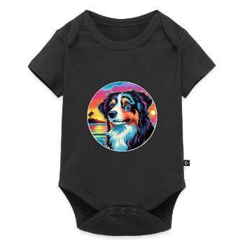 Carpathian Shepherd Dog Breed Colorful Cartoon Wat - Baby Premium short-sleeve bodysuit - black - Front