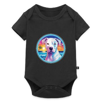Dogue Argentino Race De Chien Coloré Cartoon Watercol - Body à manches courtes Premium Bébé - noir - Devant