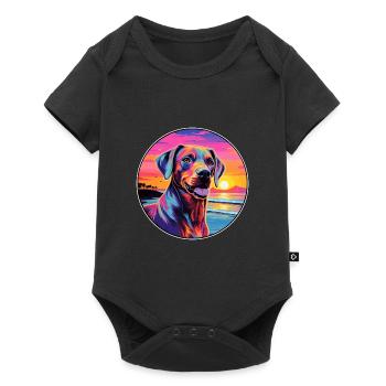 Cimarron Uruguayo Dog Breed Colorful Cartoon Water - Baby Premium short-sleeve bodysuit - black - Front
