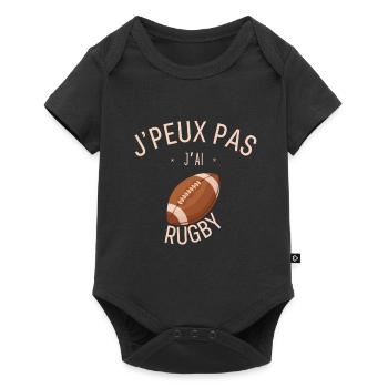 J'Peux Pas J'Ai Rugby - Body à manches courtes Premium Bébé - noir - Devant