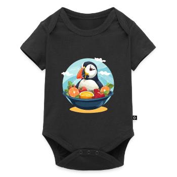 Macareux - Body à manches courtes Premium Bébé - noir - Devant