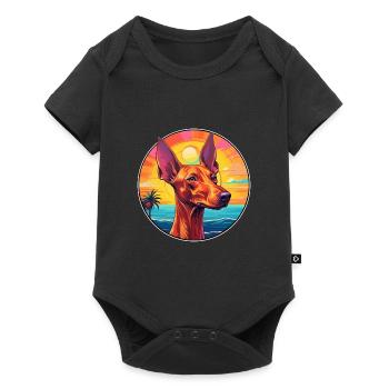 Pharaoh Hound Dog Breed Colorful Cartoon Watercolo - Baby Premium short-sleeve bodysuit - black - Front