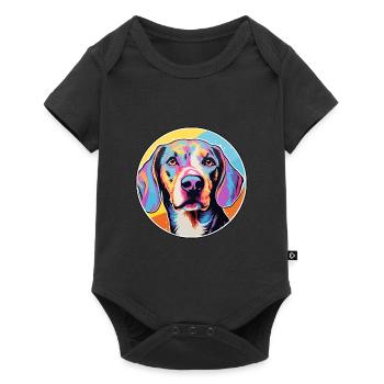 Serbe Tricolore Hound Chien Race Cartoo Coloré - Body à manches courtes Premium Bébé - noir - Devant