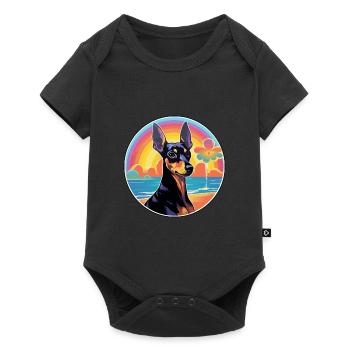 Jouet Manchester Terrier Race De Chien Coloré Dessin Animé - Body à manches courtes Premium Bébé - noir - Devant