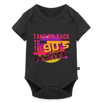 Take me back to the 90's Parties - Baby Premium short-sleeve bodysuit - black - Front