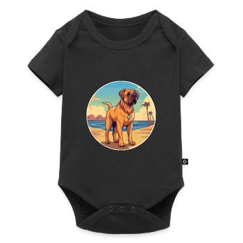 Alpine Mastiff Dog Breed Cartoon Kawaii Clipart - Baby Premium short-sleeve bodysuit - black - Front